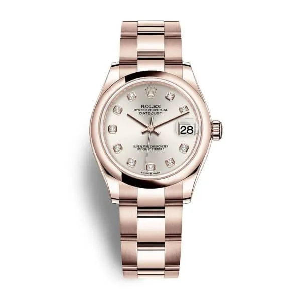 Rolex Datejust 31mm Ref 2782450037 Silver Dial 18K Rose Gold Oyster Bracelet Womens Watch Rolex Bracelets Rolex Datejust 31mm Ref 2782450037 Silver Dial 18K Rose Gold Oyster Bracelet Womens Watch Rolex Bracelets