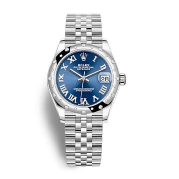 Rolex Datejust 31mm Ref 278344rbr0036 Blue Roman Dial Diamond Bezel Stainless Steel Jubilee Bracelet Womens Watch Rolex Bracelets Rolex Datejust 31mm Ref 278344rbr0036 Blue Roman Dial Diamond Bezel Stainless Steel Jubilee Bracelet Womens Watch Rolex Bracelets