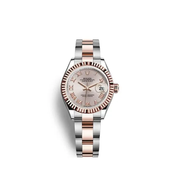 Rolex LadyDatejust 28mm Ref 2791710006 Sundust Roman Dial Two Tone Stainless Steel 18K Rose Gold Oyster Bracelet Womens Watch Rolex Bracelets Rolex LadyDatejust 28mm Ref 2791710006 Sundust Roman Dial Two Tone Stainless Steel 18K Rose Gold Oyster Bracelet Womens Watch Rolex Bracelets