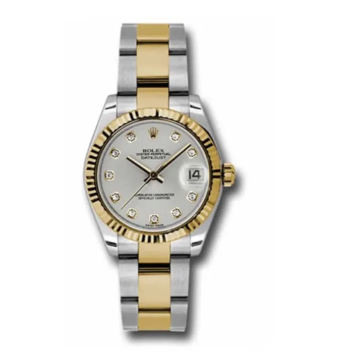Rolex Rolex Datejust 31mm Ref 178273 sdo Silver Diamond Dial Two Tone Stainless Steel 18K Yellow Gold Oyster Bracelet Womens Watch Bracelets Rolex Rolex Datejust 31mm Ref 178273 sdo Silver Diamond Dial Two Tone Stainless Steel 18K Yellow Gold Oyster Bracelet Womens Watch Bracelets