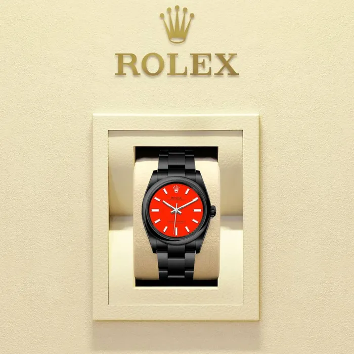 Rolex Rolex Oyster Perpetual 31mm Black PVD Stainless steel bracelet Coral red dial Smooth bezel Ladies Watch 2772000008pvd2 Bracelets
