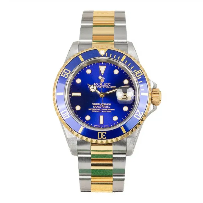 Rolex Submariner Date 40mm Ref 16613 Black Dial Two Tone Stainless Steel 18K Yellow Gold Oyster Bracelet Watch Rolex Bracelets Rolex Submariner Date 40mm Ref 16613 Black Dial Two Tone Stainless Steel 18K Yellow Gold Oyster Bracelet Watch Rolex Bracelets