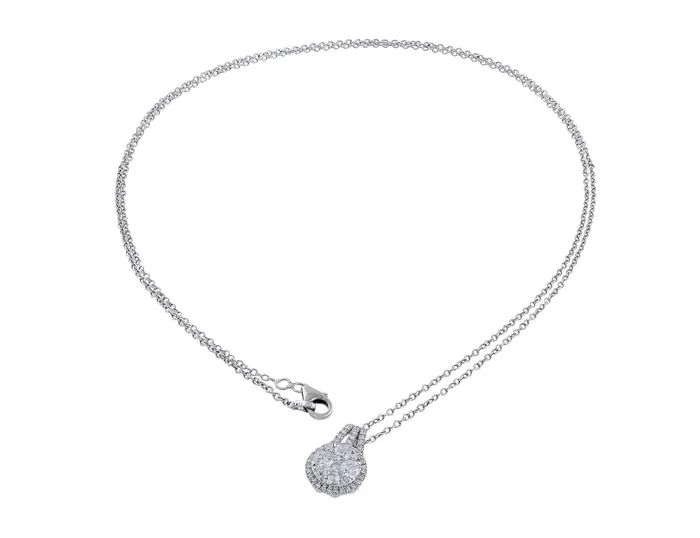 Round White Gold Diamond Pendant CJ Charles Jewelers Necklaces Round White Gold Diamond Pendant CJ Charles Jewelers Necklaces