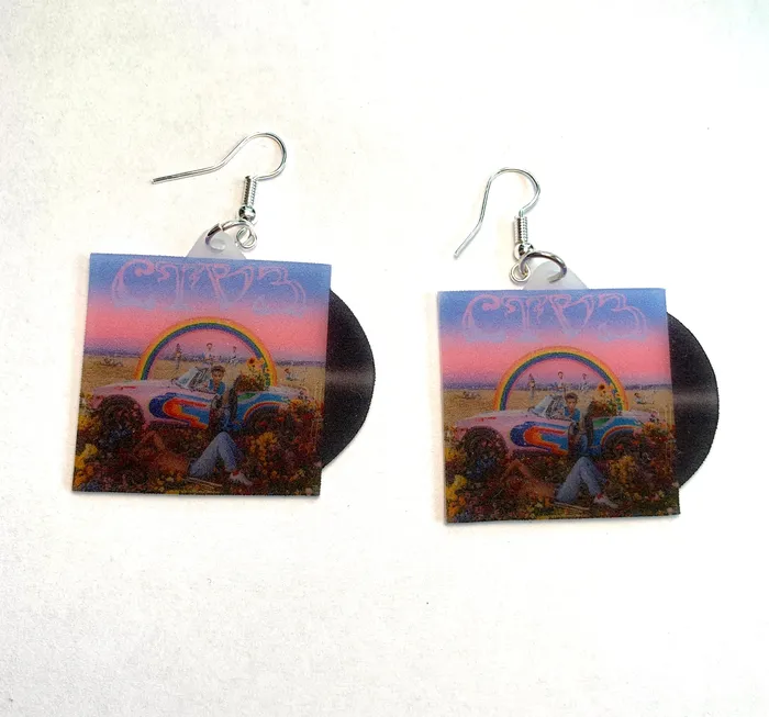 Sam Makes Things Earrings Jaden CTV3 Cool Tape Vol 3 Vinyl Album Handmade Earrings Sam Makes Things Earrings Jaden CTV3 Cool Tape Vol 3 Vinyl Album Handmade Earrings