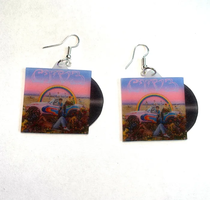 Sam Makes Things Earrings Jaden CTV3 Cool Tape Vol 3 Vinyl Album Handmade Earrings