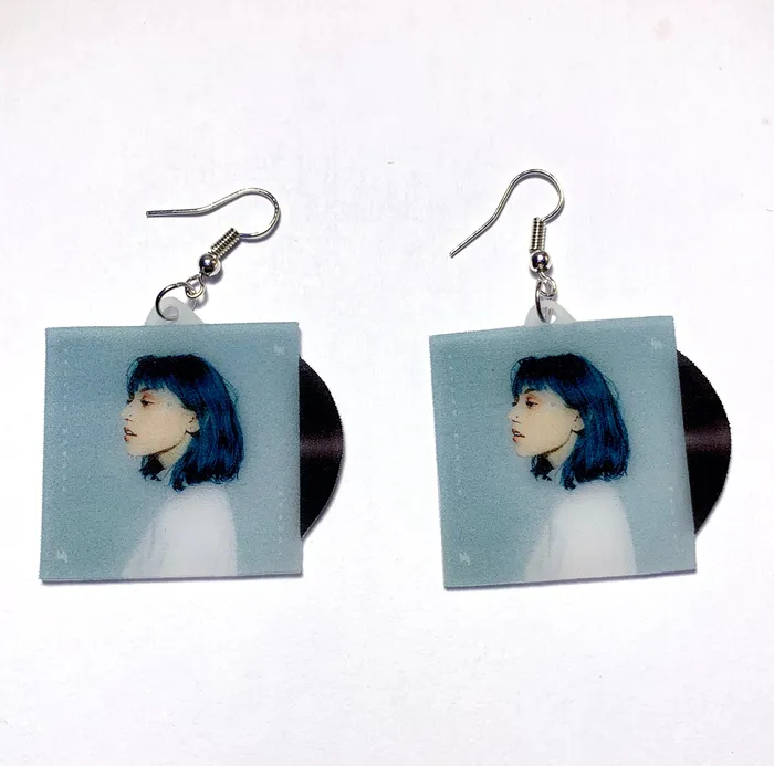 Sam Makes Things Earrings Kailee Morgue Medusa Vinyl Album Handmade Earrings