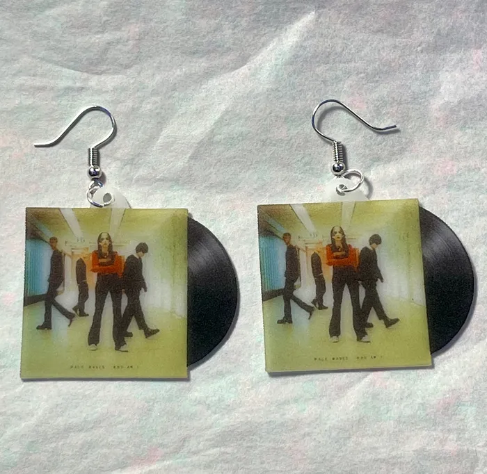 Sam Makes Things Earrings Pale Waves Who Am I Vinyl Single Handmade Earrings