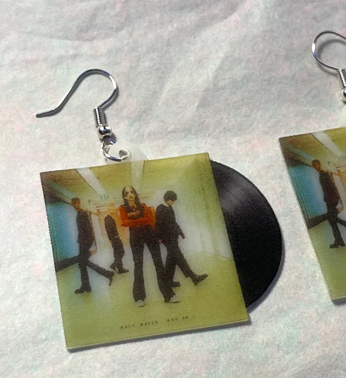 Sam Makes Things Earrings Pale Waves Who Am I Vinyl Single Handmade Earrings