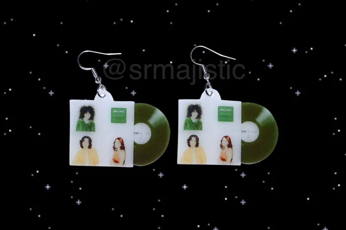 Sam Makes Things MUNA Self Titled Vinyl Album Handmade Earrings Earrings