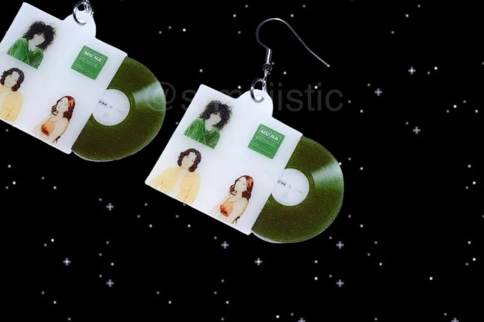 Sam Makes Things MUNA Self Titled Vinyl Album Handmade Earrings Earrings