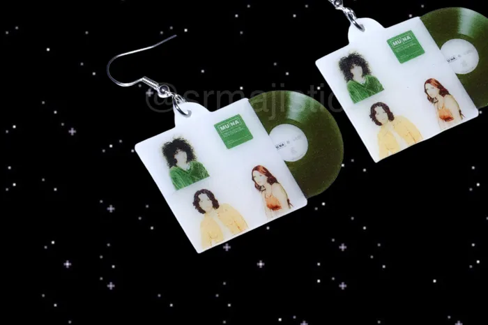 Sam Makes Things MUNA Self Titled Vinyl Album Handmade Earrings Earrings