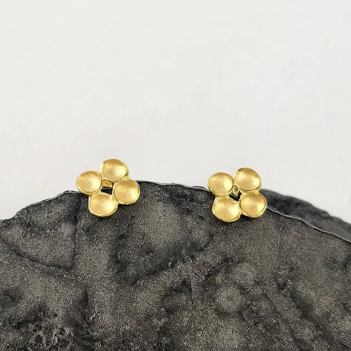 Sarah Richardson Jewelry Earrings Clover Pod Gold Vermeil Earrings