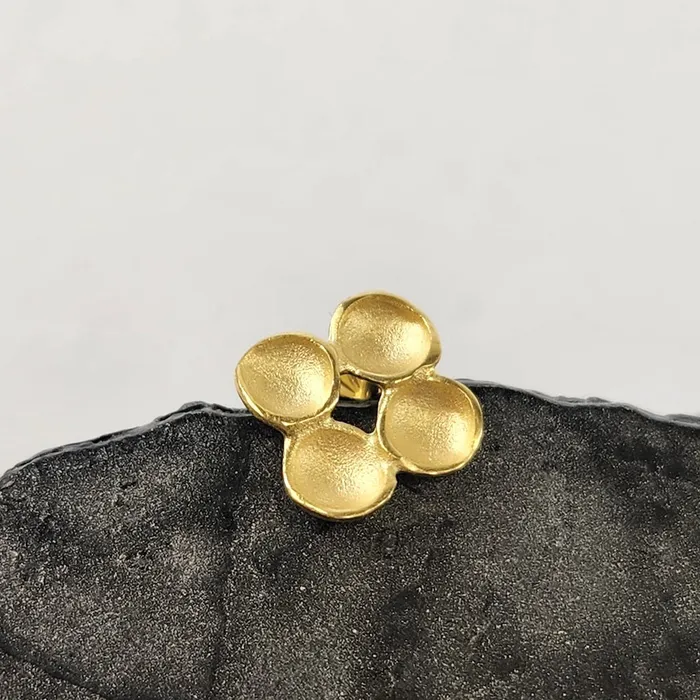 Sarah Richardson Jewelry Earrings Clover Pod Gold Vermeil Earrings