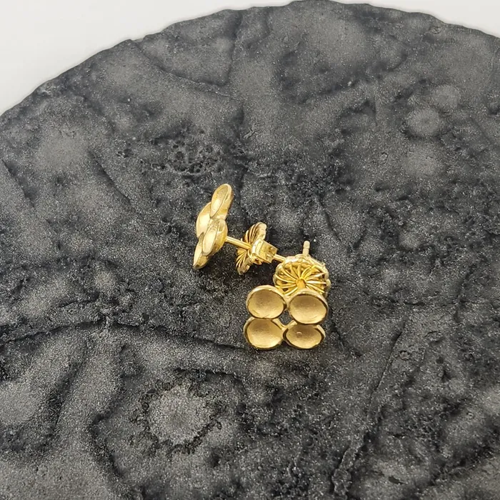Sarah Richardson Jewelry Earrings Clover Pod Gold Vermeil Earrings