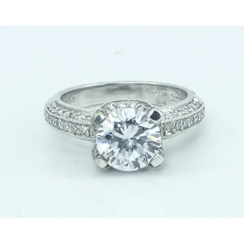 Simon G 18K White Gold Diamond Engagement Ring Simon G Rings
