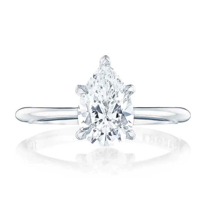Tacori Rings Tacori 18K White Gold Founders Semi Mount Diamond Ring