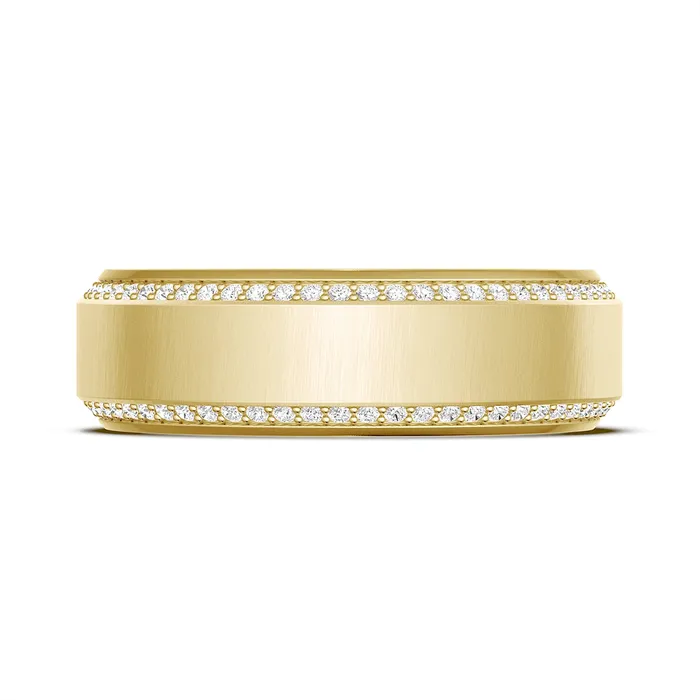 Tacori Rings Tacori 18K Yellow Gold Diamond 7mm Satin Band