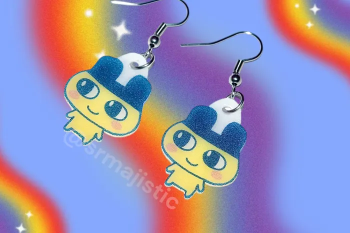 Tamagotchi Characters Handmade Earrings Sam Makes Things Earrings