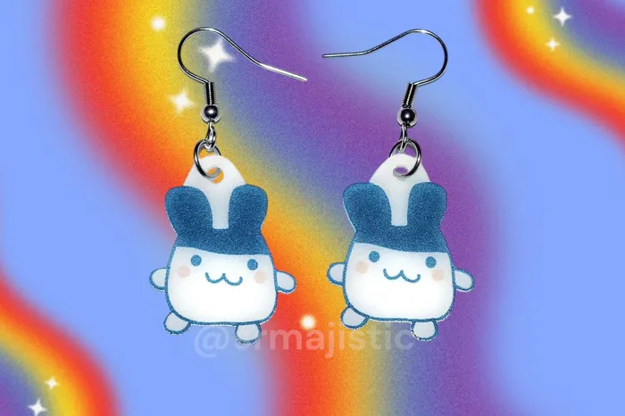 Tamagotchi Characters Handmade Earrings Sam Makes Things Earrings