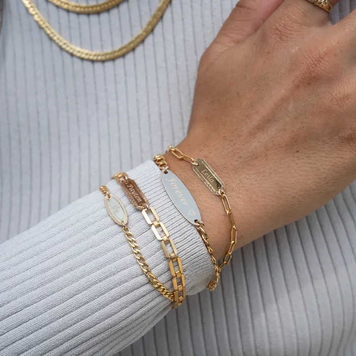 TheRoseGypsy Bracelets Gold Filled Neptune ID Bracelet