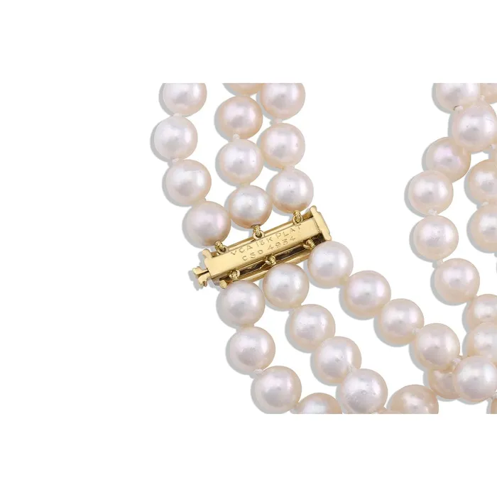 Van Cleef Arpels Van Cleef Arpels Platinum 18k Yellow Gold Sapphire Pearl Necklace Necklaces