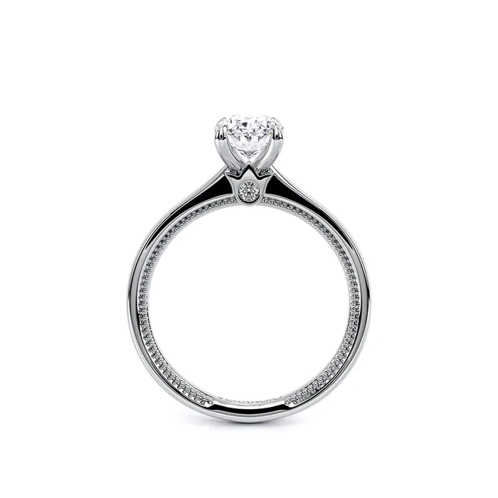 Verragio 14K White Gold Oval Solitaire Diamond Ring Verragio Rings