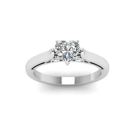 195 Ct Heart and Round Natural Earth Mined Diamond Anniversary Ring White Gold 14K GB Rings 195 Ct Heart and Round Natural Earth Mined Diamond Anniversary Ring White Gold 14K GB Rings