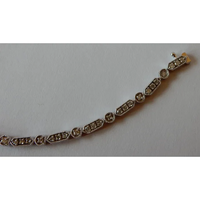 1 Carat Natural Earth Mined Diamond Bracelet White Gold 14K GB Bracelets