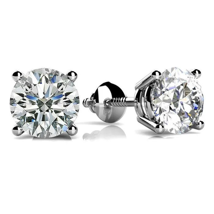 14K White Gold Prong Set 300 Carats Natural Earth Mined Diamonds Studs Earrings GB Earrings 14K White Gold Prong Set 300 Carats Natural Earth Mined Diamonds Studs Earrings GB Earrings