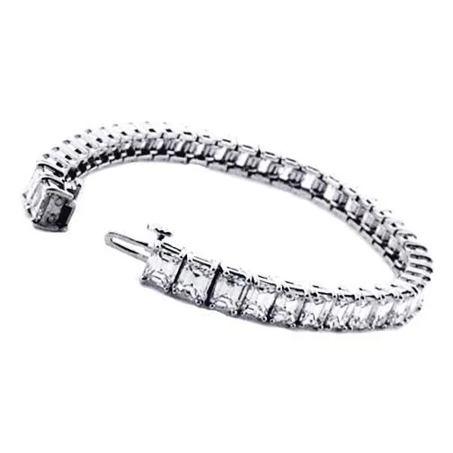 20 Ct Sparkling Emerald Cut Natural Earth Mined Diamond Tennis Bracelet White Gold GB Bracelets 20 Ct Sparkling Emerald Cut Natural Earth Mined Diamond Tennis Bracelet White Gold GB Bracelets