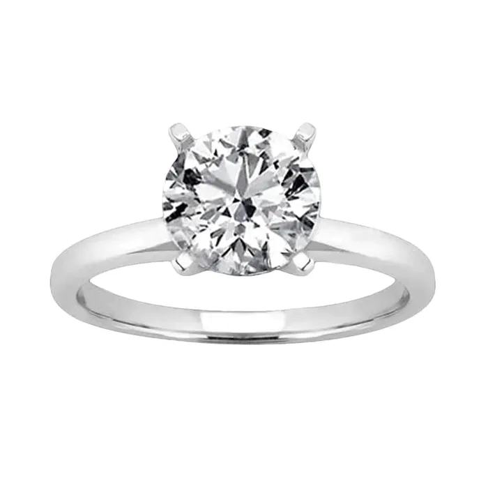 3 Carat Round Natural Earth Mined Diamond Womens Ring GB Rings