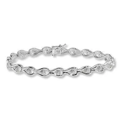 4 Carats Round Natural Earth Mined Diamond Lady Bracelet Solid Gold 14K GB Bracelets