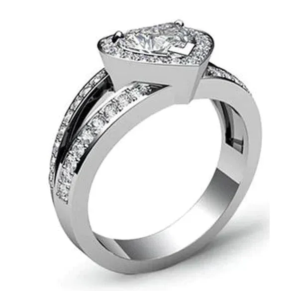 6 Carat Heart Natural Earth Mined Diamond Wedding Ring GB Rings