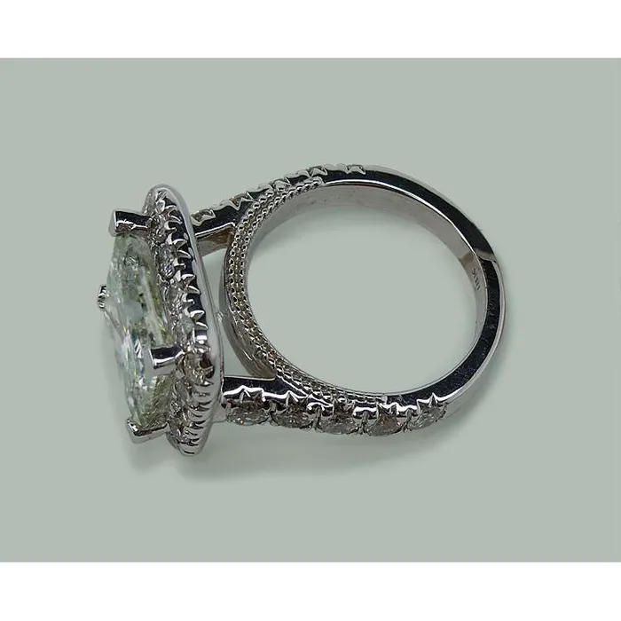 85 Carats Huge Princess Lab Grown Diamond Ring With Accents White Gold 14K GB Rings 85 Carats Huge Princess Lab Grown Diamond Ring With Accents White Gold 14K GB Rings