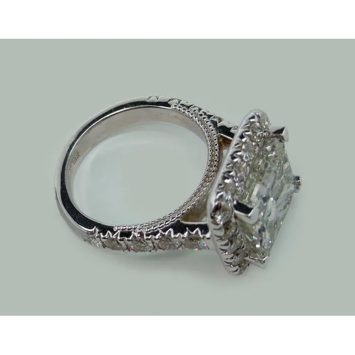 85 Carats Huge Princess Lab Grown Diamond Ring With Accents White Gold 14K GB Rings 85 Carats Huge Princess Lab Grown Diamond Ring With Accents White Gold 14K GB Rings