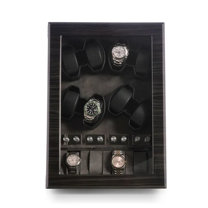 Bey Berk Louis Ash Wood High Laqcuer Eight Watch Winder and Storage Case Bey Berk Watches Bey Berk Louis Ash Wood High Laqcuer Eight Watch Winder and Storage Case Bey Berk Watches