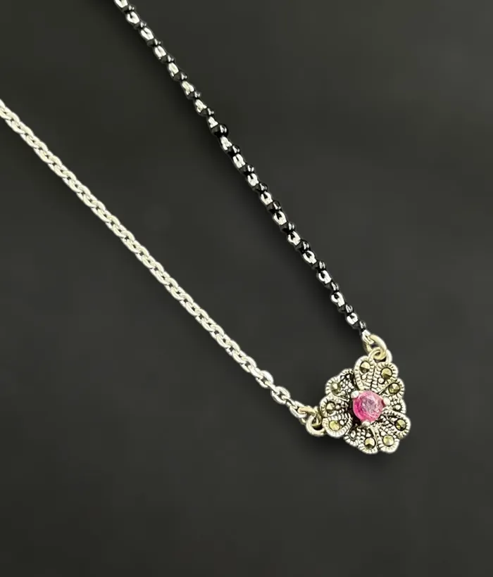 Bharati Necklaces The Niska Silver Mangalsutra Necklace