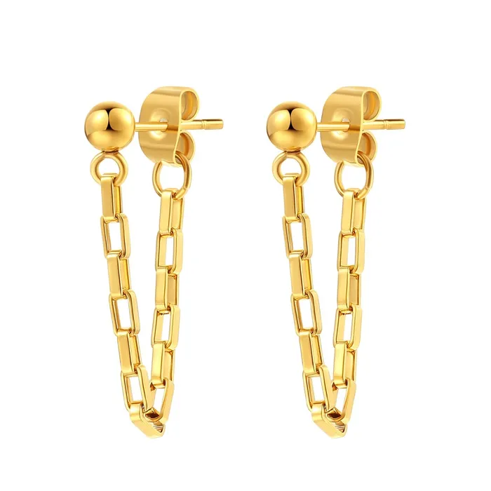 Bold Chain Earrings Gold Hey Happiness Earrings