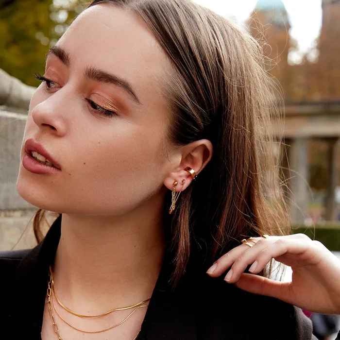 Bold Chain Earrings Gold Hey Happiness Earrings Bold Chain Earrings Gold Hey Happiness Earrings