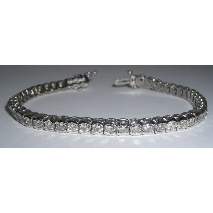 Bracelets GB 735 Carat Real Natural Earth Mined Diamond Tennis Bracelet Vs Jewelry Hand Gold