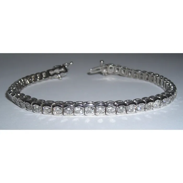 Bracelets GB 735 Carat Real Natural Earth Mined Diamond Tennis Bracelet Vs Jewelry Hand Gold