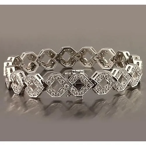 Bracelets GB Natural Earth Mined Diamond Mens Bracelet 16 Carats White Gold 14K New Bracelets GB Natural Earth Mined Diamond Mens Bracelet 16 Carats White Gold 14K New