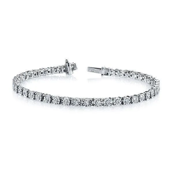 Bracelets GB Sparkling 6 Carats Round Natural Earth Mined Diamonds Tennis Bracelet Gold White 14K Bracelets GB Sparkling 6 Carats Round Natural Earth Mined Diamonds Tennis Bracelet Gold White 14K