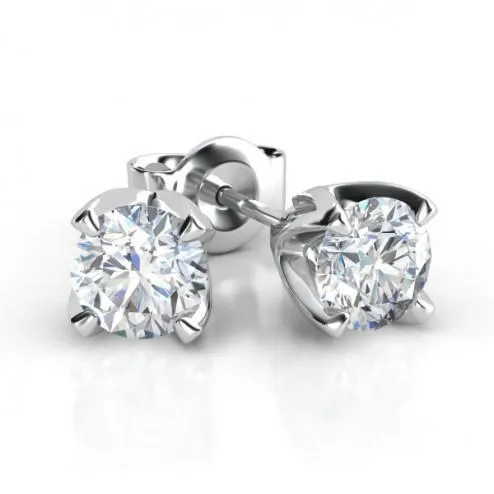 Brilliant Cut Natural Earth Mined Diamond Stud Earrings 2 Carats Jewelry GB Earrings Brilliant Cut Natural Earth Mined Diamond Stud Earrings 2 Carats Jewelry GB Earrings