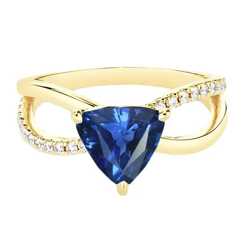 Ceylon Sapphire Gemstone Ring Trillion 150 Carats Split Shank Natural Earth Mined Diamond HarryChadEntcom Rings Ceylon Sapphire Gemstone Ring Trillion 150 Carats Split Shank Natural Earth Mined Diamond HarryChadEntcom Rings