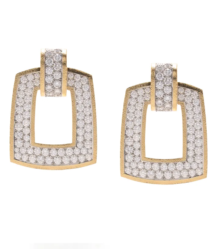 David Webb Diamond Twiggy Earrings Earrings