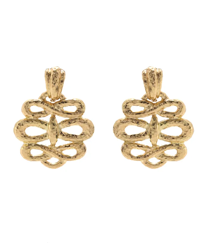 David Webb Triple Infinity Earrings Earrings