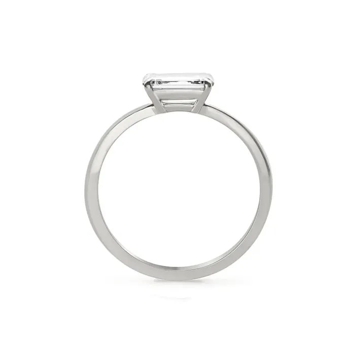 Eagle Claw Prongs Emerald Cut Solitaire Natural Earth Mined Diamond Classic Ring GB Rings Eagle Claw Prongs Emerald Cut Solitaire Natural Earth Mined Diamond Classic Ring GB Rings