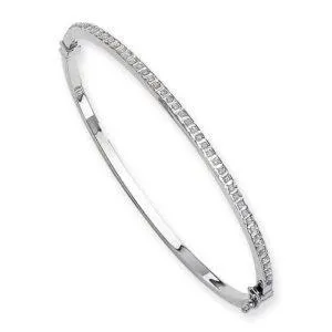 Earrings GB 220 Ct Round Natural Earth Mined Diamond Bangle White Gold 14K Earrings GB 220 Ct Round Natural Earth Mined Diamond Bangle White Gold 14K
