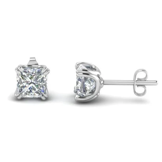 Earrings GB 3 Carats Natural Earth Mined Diamond Studs Women Earrings White Gold 14K Earrings GB 3 Carats Natural Earth Mined Diamond Studs Women Earrings White Gold 14K
